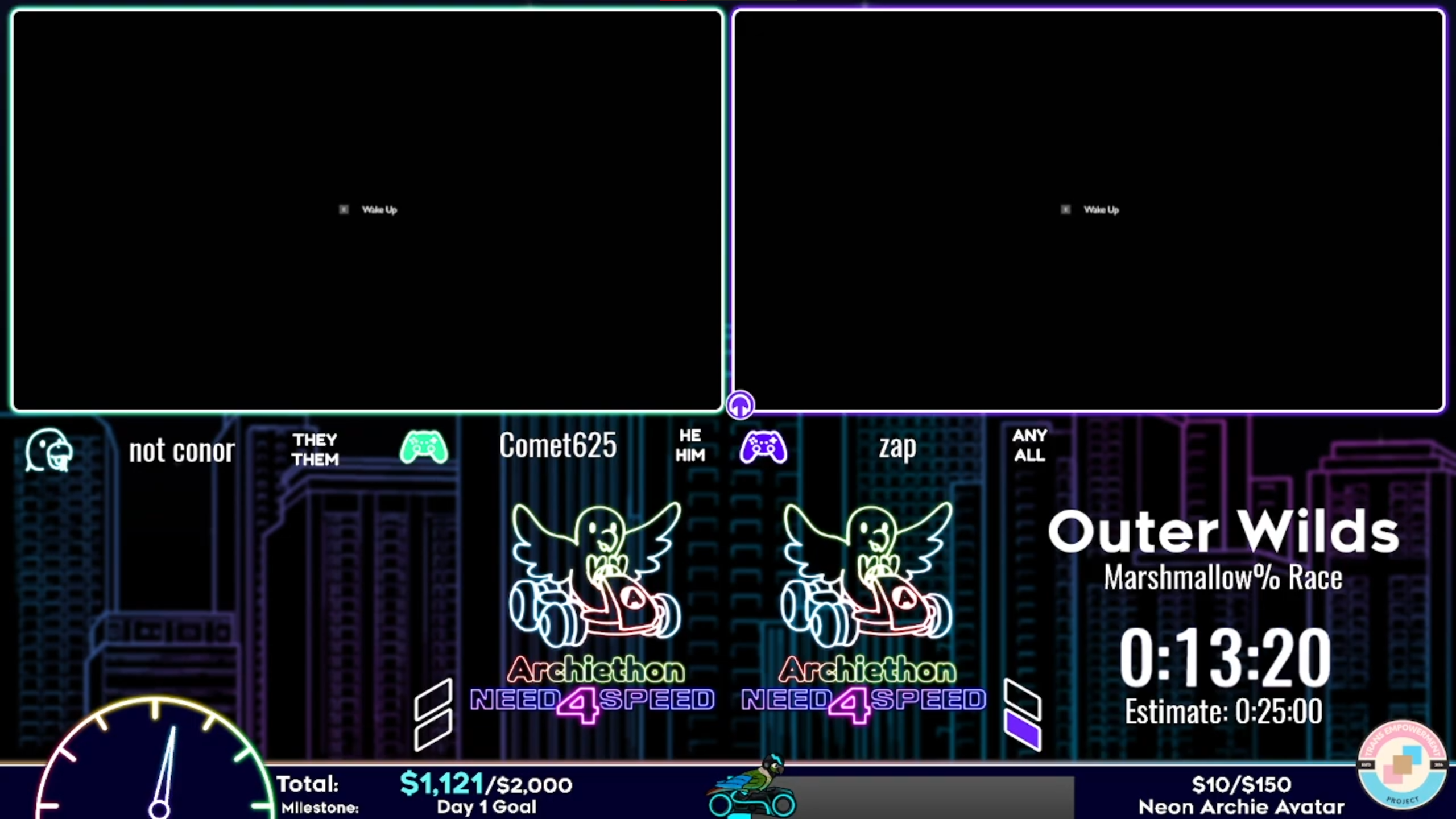 Screenshots of the content