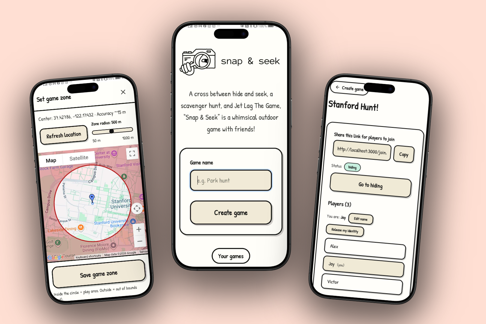 Snap & Seek mobile game mockup